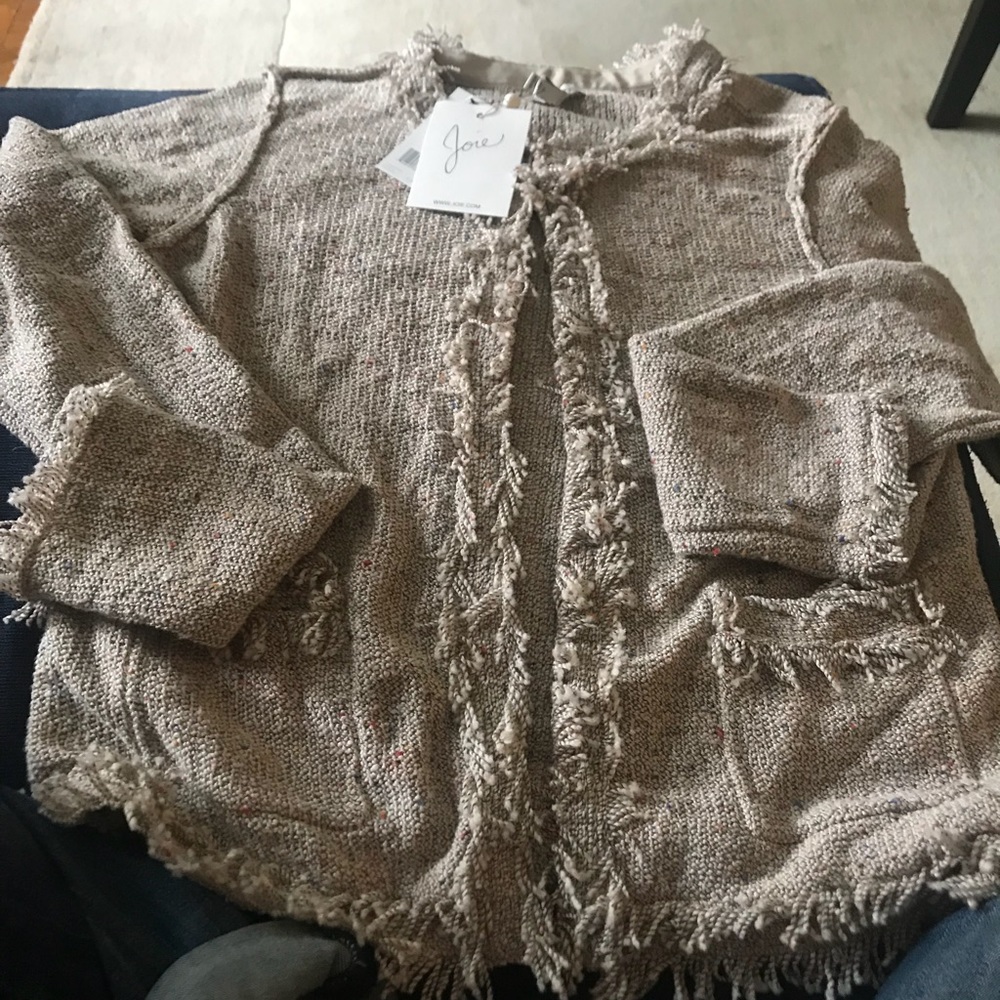 Joie beige cardigan size medium